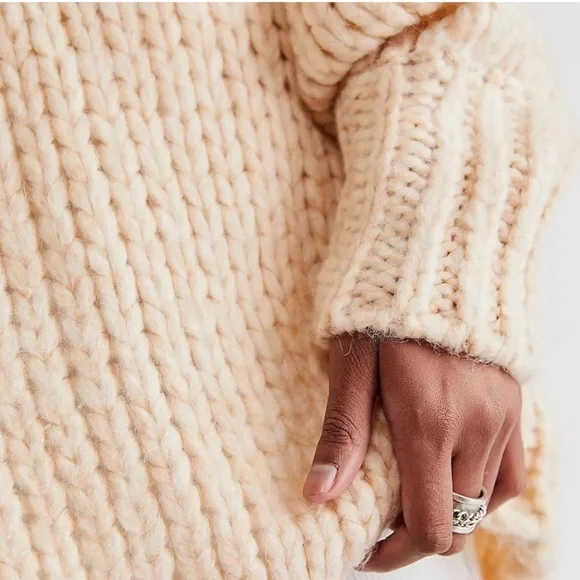 NWT Free People Be There Pullover Sweater in Pearl, XS - Picture 3 of 14